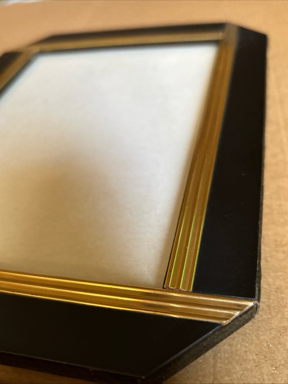Vintage Black and Gold Picture Frame Art deco 6.5”x8.5” used home decoration - Picture 7 of 16